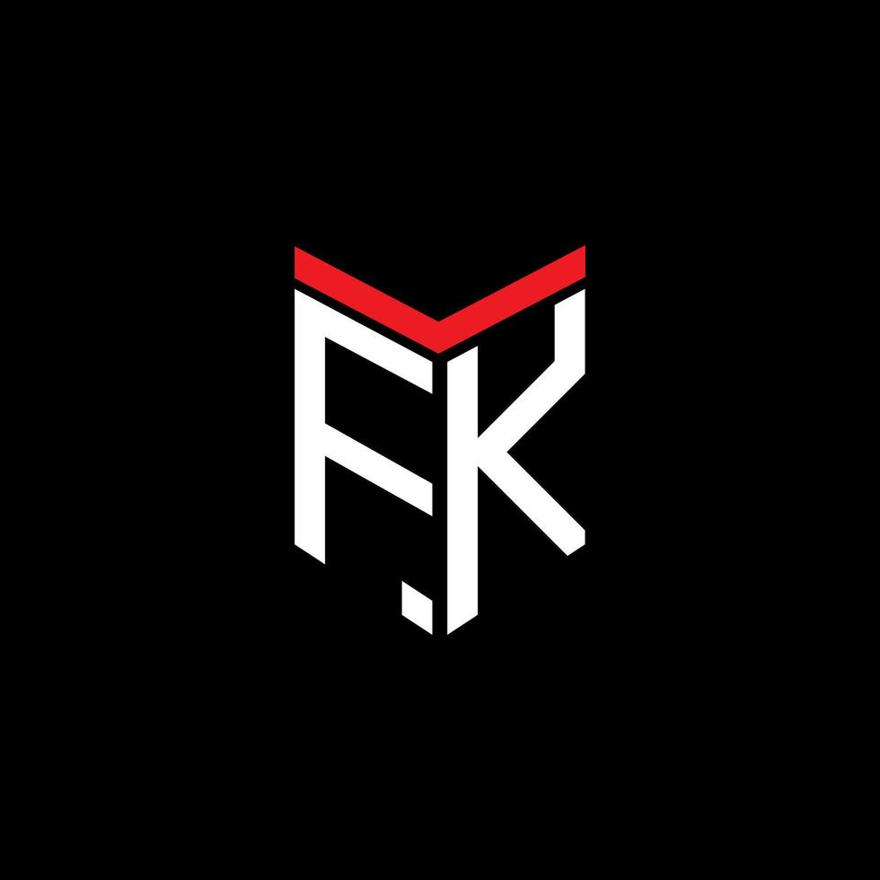 fk letter logo creatief ontwerp met vectorafbeelding vector