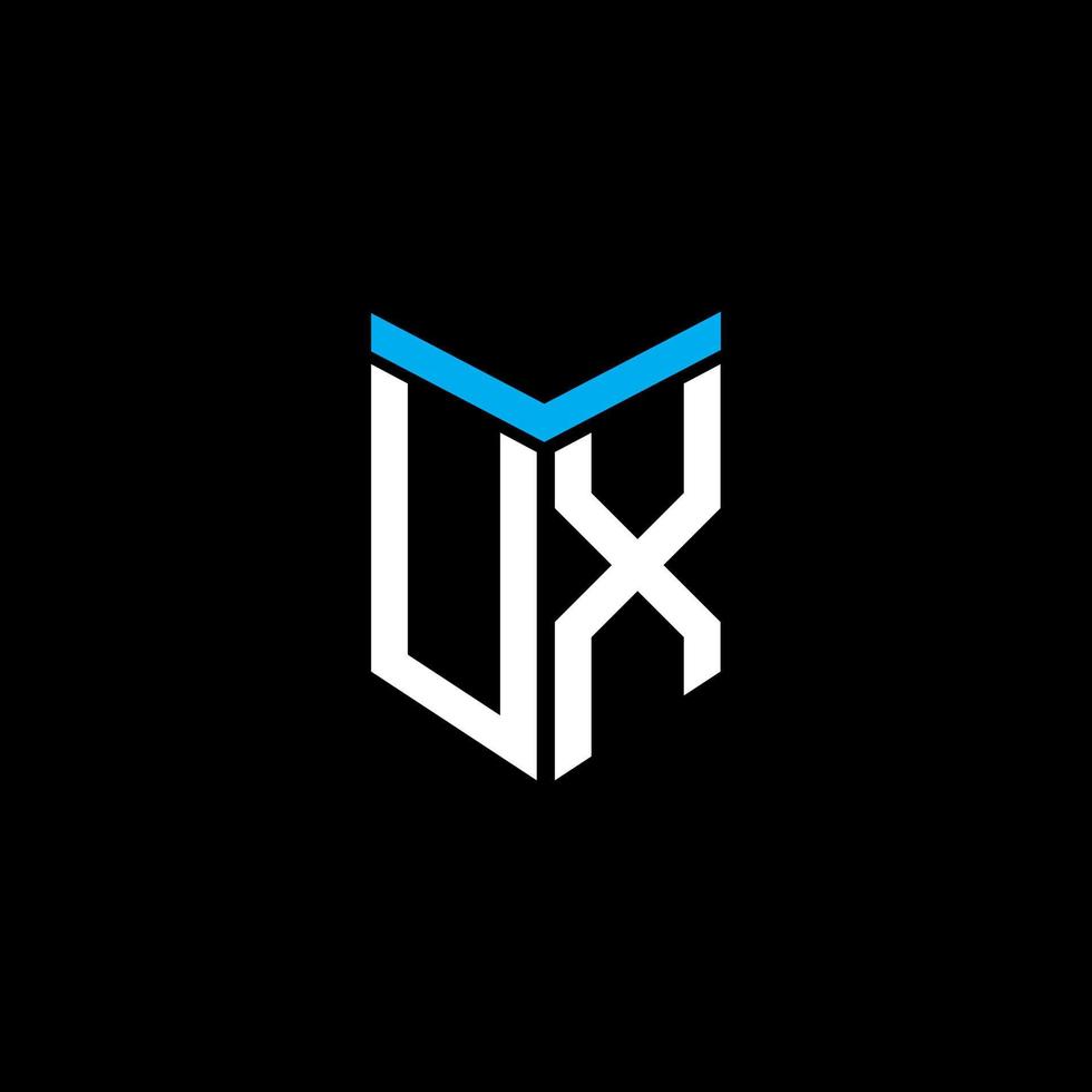 ux letter logo creatief ontwerp met vectorafbeelding vector