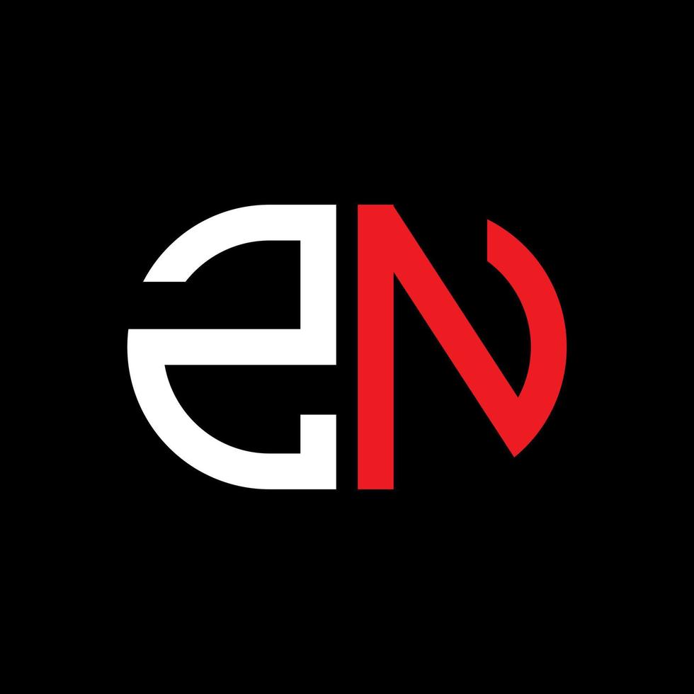 zn letter logo creatief ontwerp met vectorafbeelding vector