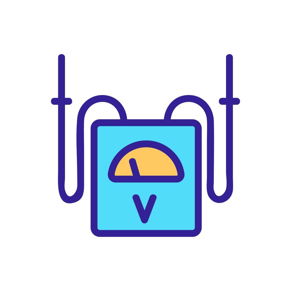 voltmeter pictogram vector. geïsoleerde contour symbool illustratie vector