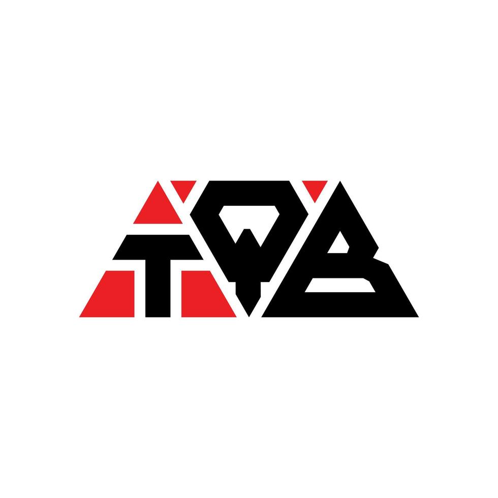 tqb driehoek brief logo ontwerp met driehoekige vorm. tqb driehoek logo ontwerp monogram. tqb driehoek vector logo sjabloon met rode kleur. tqb driehoekig logo eenvoudig, elegant en luxueus logo. tqb