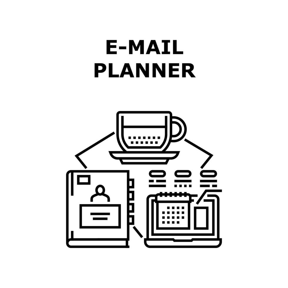 e-mailplanner pictogram vectorillustratie vector