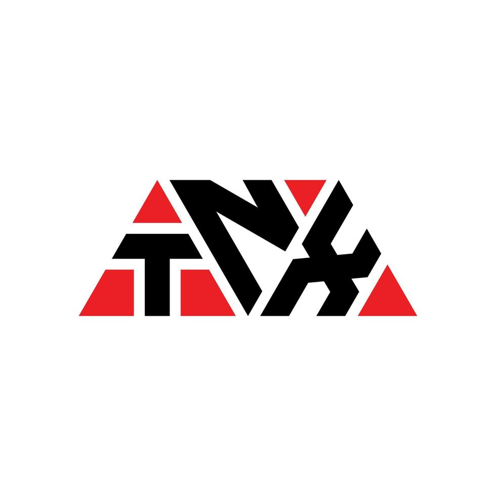 tnx driehoek brief logo ontwerp met driehoekige vorm. tnx driehoek logo ontwerp monogram. tnx driehoek vector logo sjabloon met rode kleur. tnx driehoekig logo eenvoudig, elegant en luxueus logo. tnx