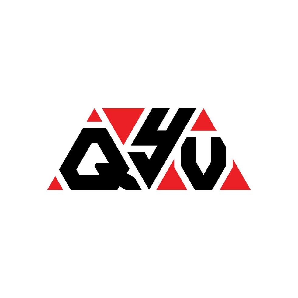 qyv driehoek brief logo ontwerp met driehoekige vorm. qyv driehoek logo ontwerp monogram. qyv driehoek vector logo sjabloon met rode kleur. qyv driehoekig logo eenvoudig, elegant en luxueus logo. qyv