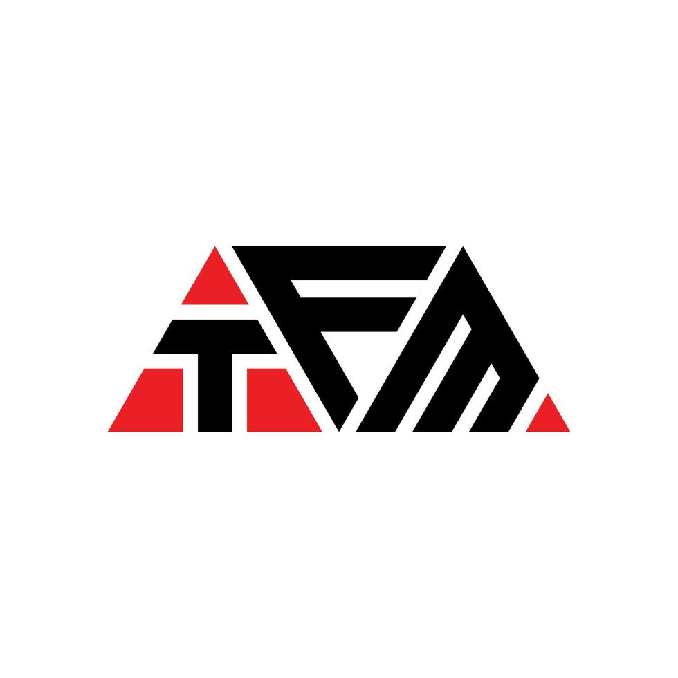 tfm driehoek brief logo ontwerp met driehoekige vorm. tfm driehoek logo ontwerp monogram. tfm driehoek vector logo sjabloon met rode kleur. tfm driehoekig logo eenvoudig, elegant en luxueus logo. tfm