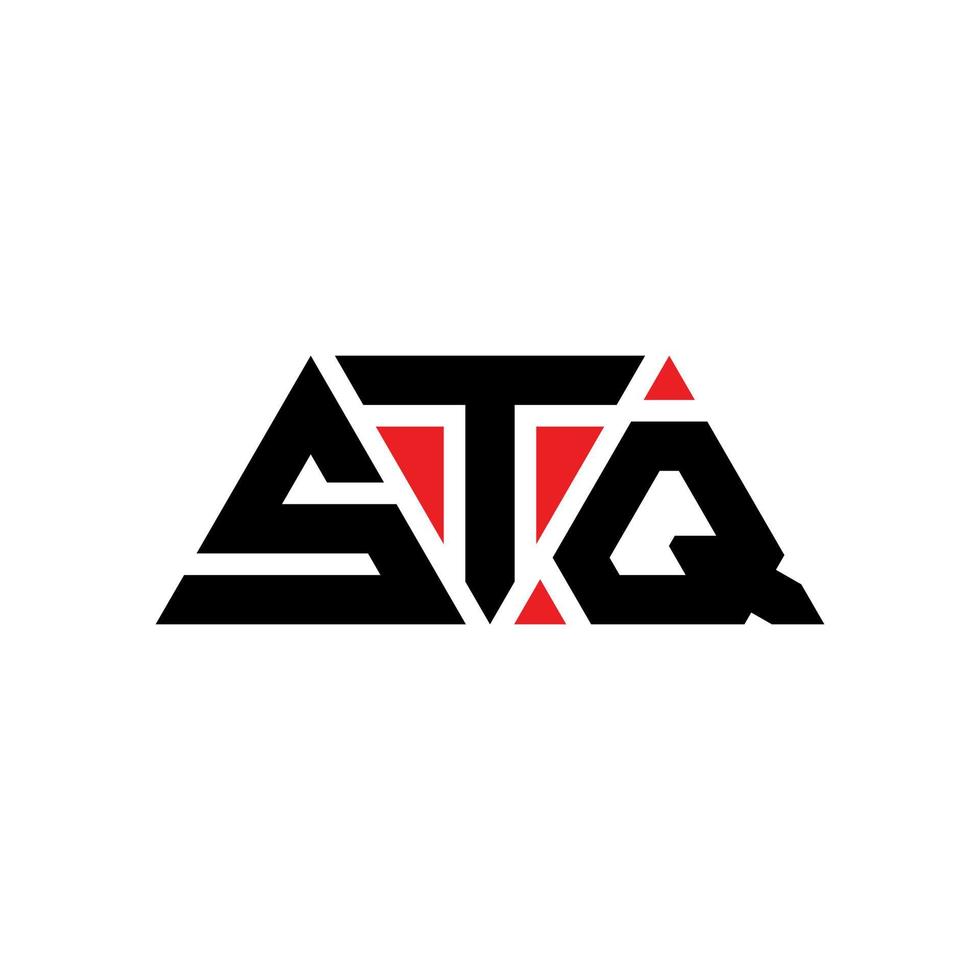 stq driehoek brief logo ontwerp met driehoekige vorm. stq driehoek logo ontwerp monogram. stq driehoek vector logo sjabloon met rode kleur. stq driehoekig logo eenvoudig, elegant en luxueus logo. stq