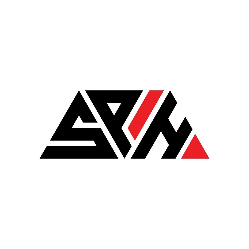 sph driehoek brief logo ontwerp met driehoekige vorm. sph driehoek logo ontwerp monogram. sph driehoek vector logo sjabloon met rode kleur. sph driehoekig logo eenvoudig, elegant en luxueus logo. sph