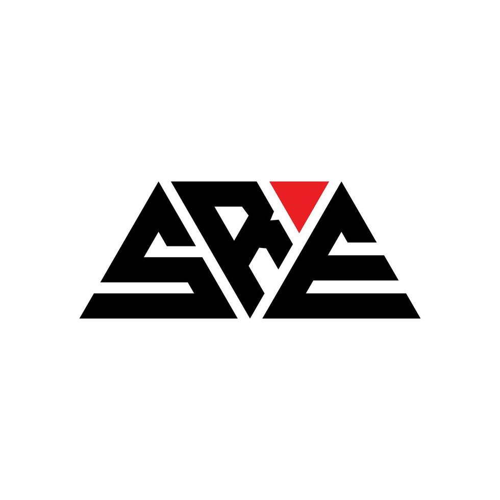 sre driehoek brief logo ontwerp met driehoekige vorm. sre driehoek logo ontwerp monogram. sre driehoek vector logo sjabloon met rode kleur. sre driehoekig logo eenvoudig, elegant en luxueus logo. sre