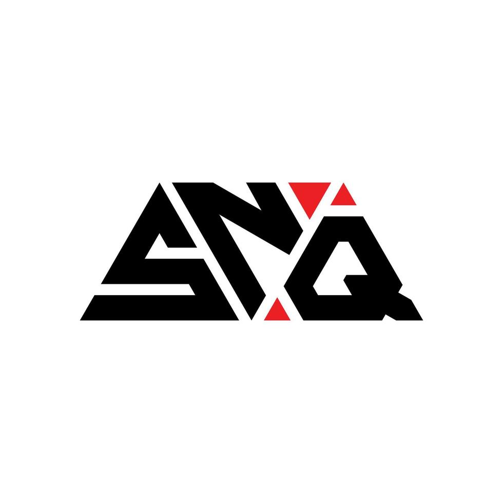 snq driehoek brief logo ontwerp met driehoekige vorm. snq driehoek logo ontwerp monogram. snq driehoek vector logo sjabloon met rode kleur. snq driehoekig logo eenvoudig, elegant en luxueus logo. snq