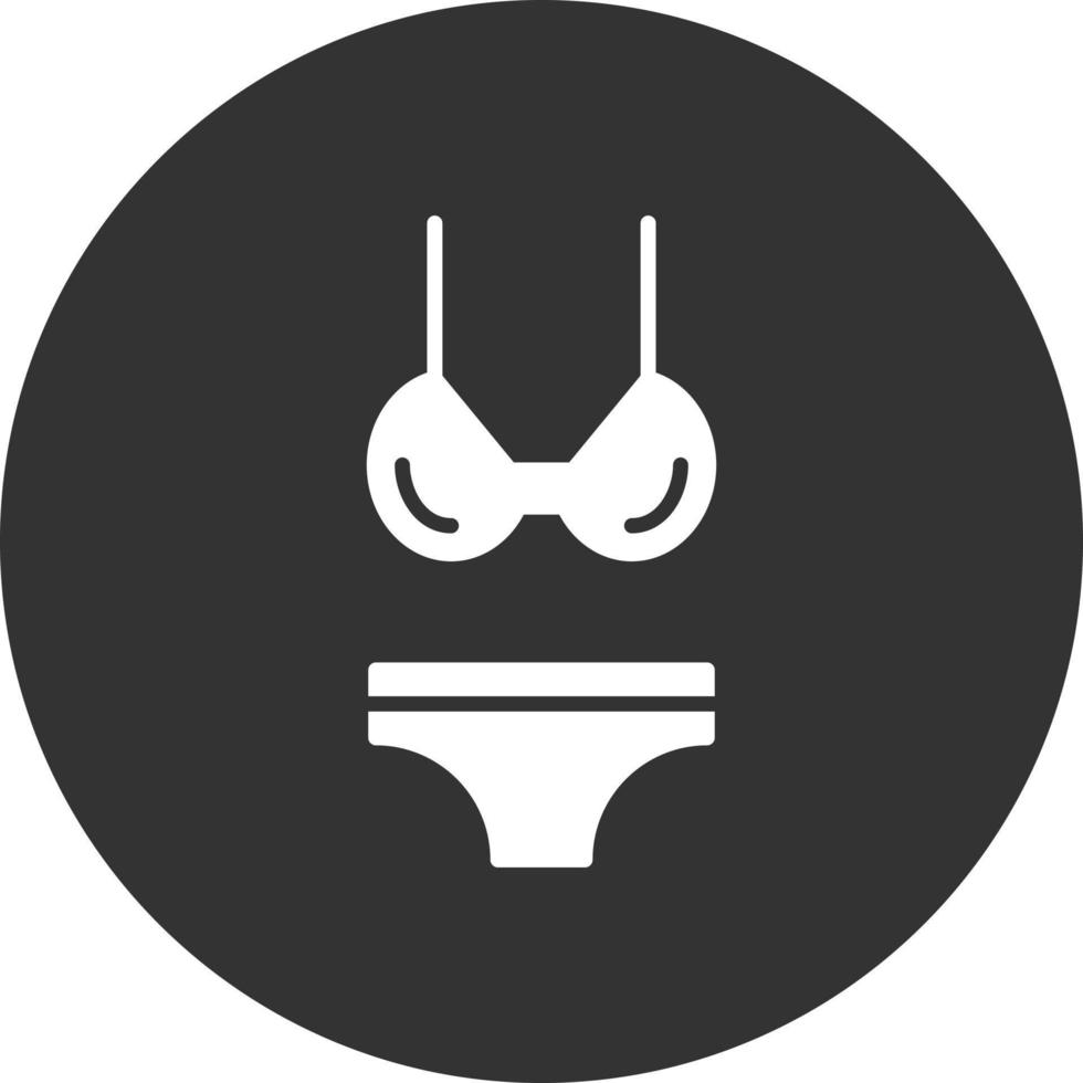 bikini glyph omgekeerd pictogram vector