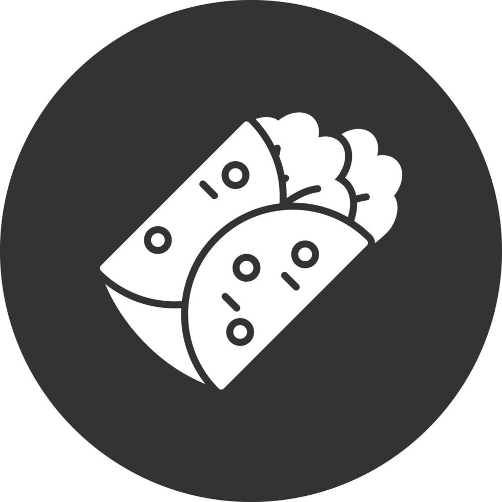 kebab glyph omgekeerd pictogram vector