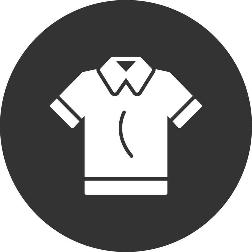 poloshirt glyph omgekeerd pictogram vector