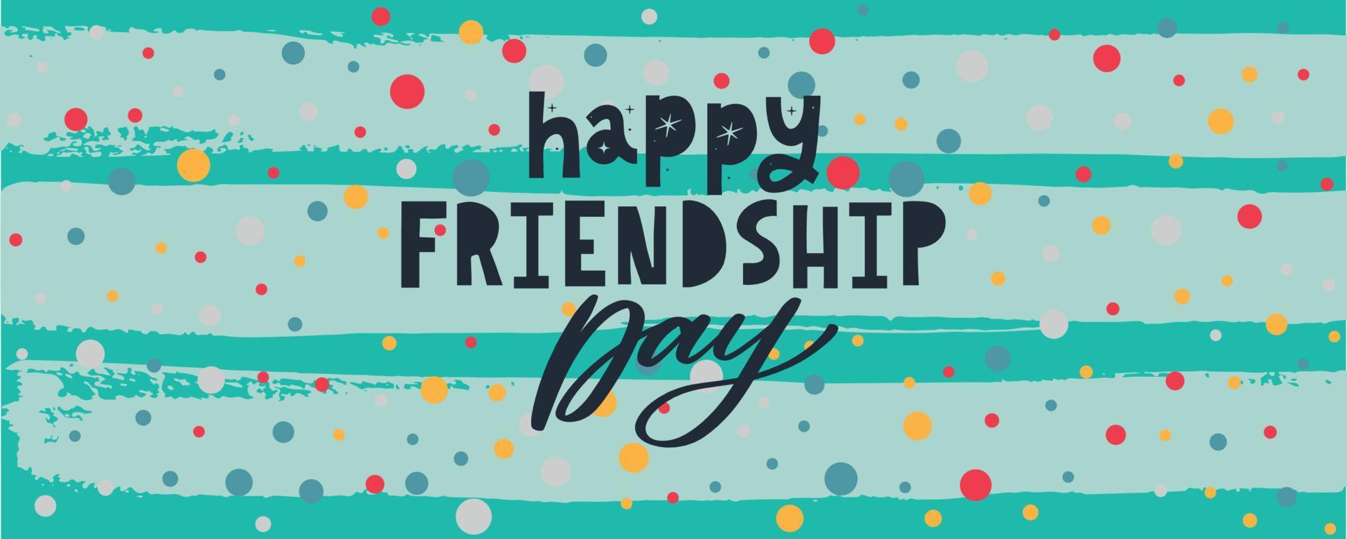 vriendschapsdag vectorillustratie met tekst en elementen voor het vieren van vriendschapsdag 2022 vector