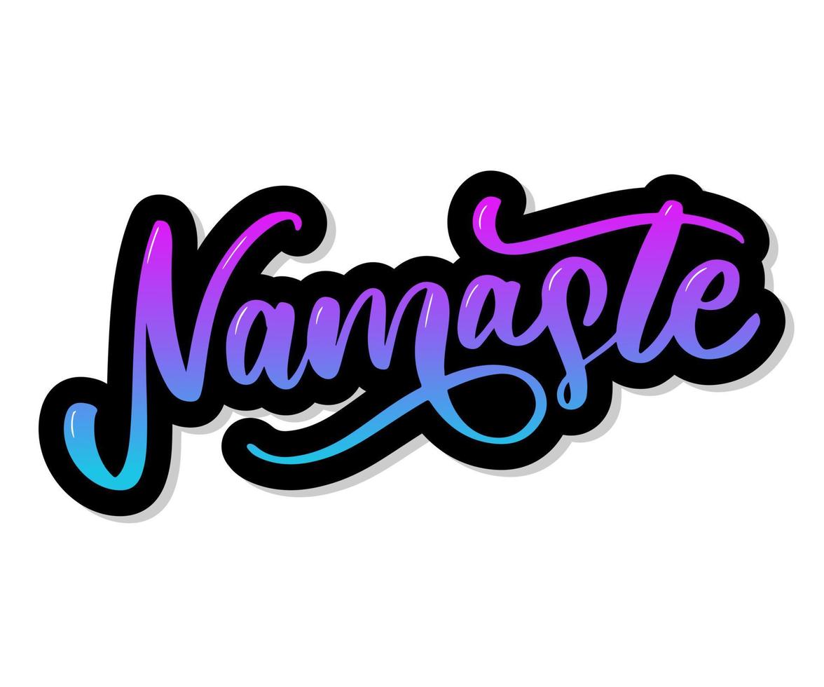 vectorbelettering. kalligrafische poster met zin - namaste. hand getekende offerte. vector illustratie