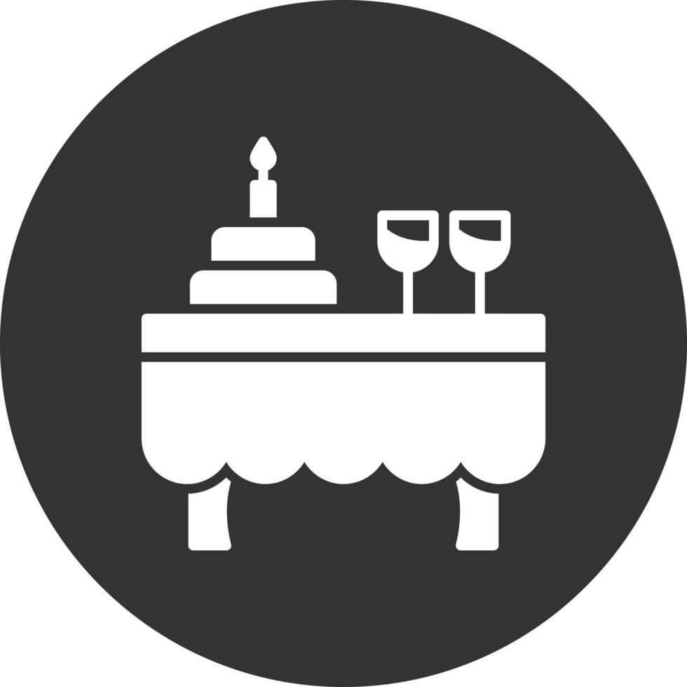 catering glyph omgekeerd pictogram vector