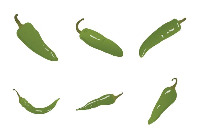 Gratis Groene Hot Pepper Vector Illustratie