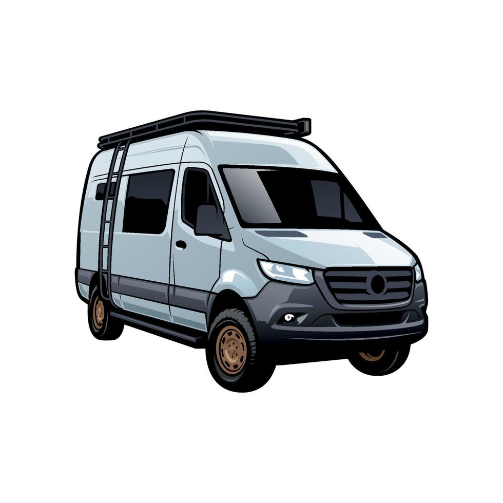 rv camper vector, het beste voor logo en illustraties vector