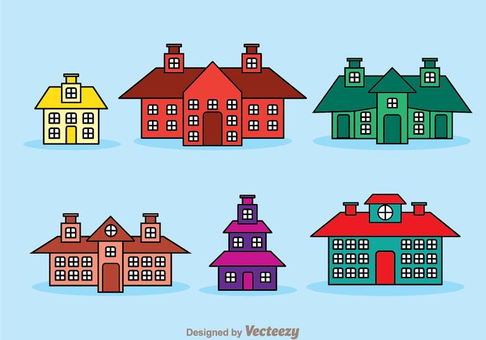 Townhomes Geïsoleerd vector