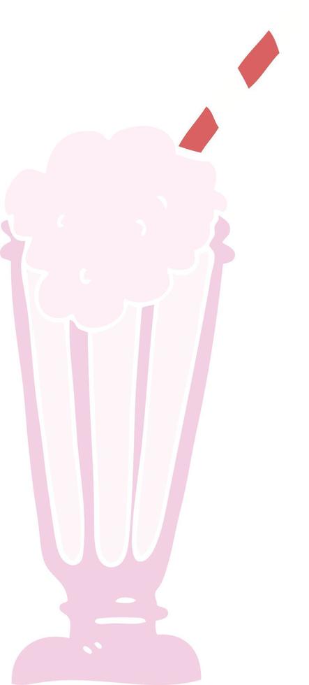 cartoon milkshake in effen kleur vector