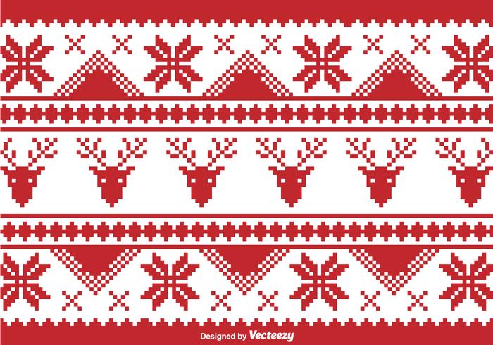 Kerstmis traditionele pixel grens vector