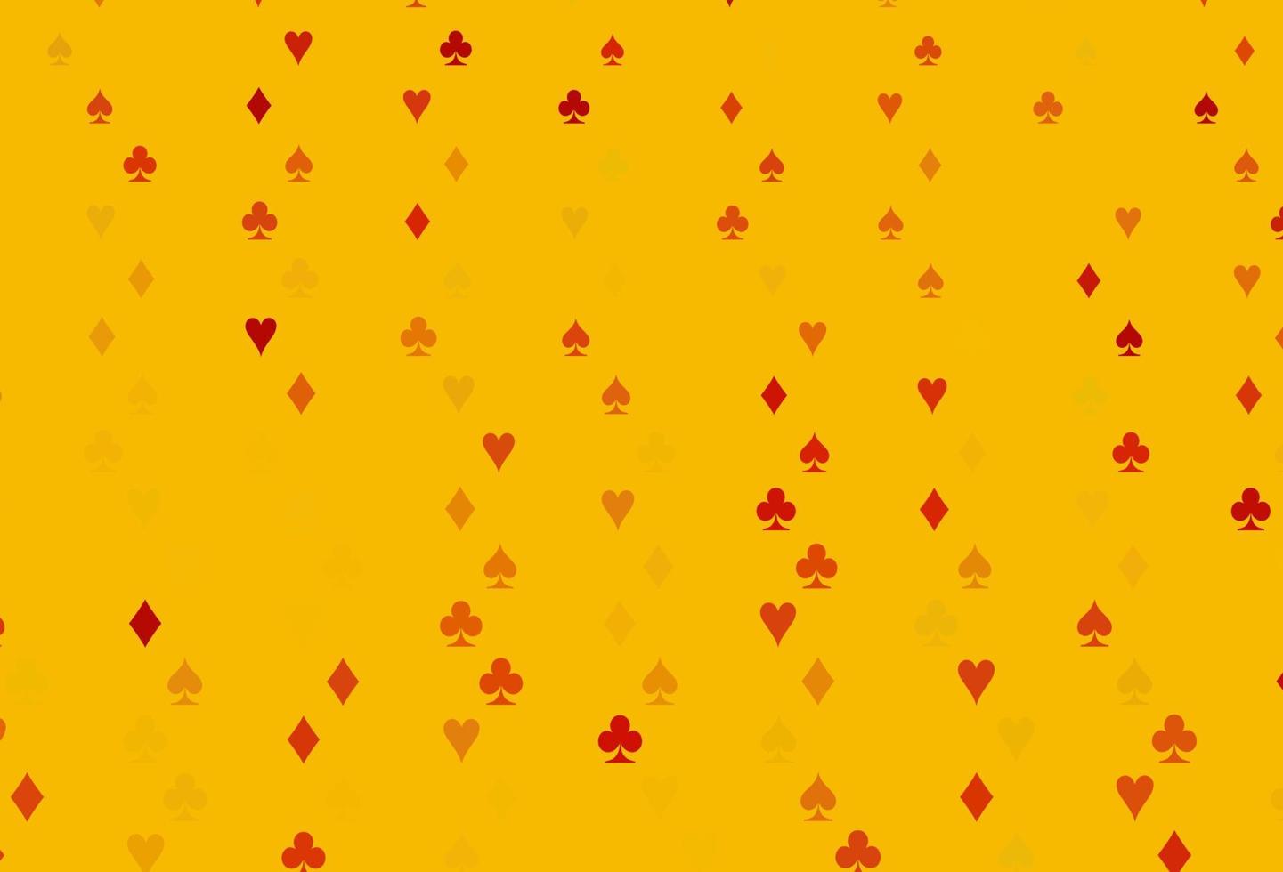 licht oranje vector sjabloon met poker symbolen.