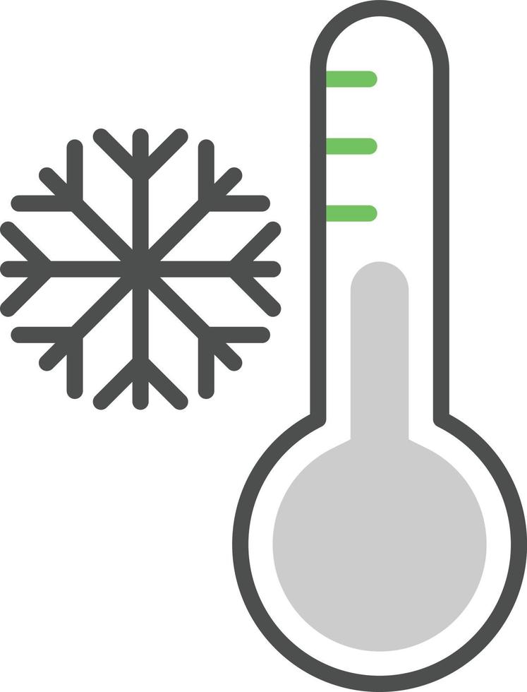 pictogram lage temperatuurgradiënt vector