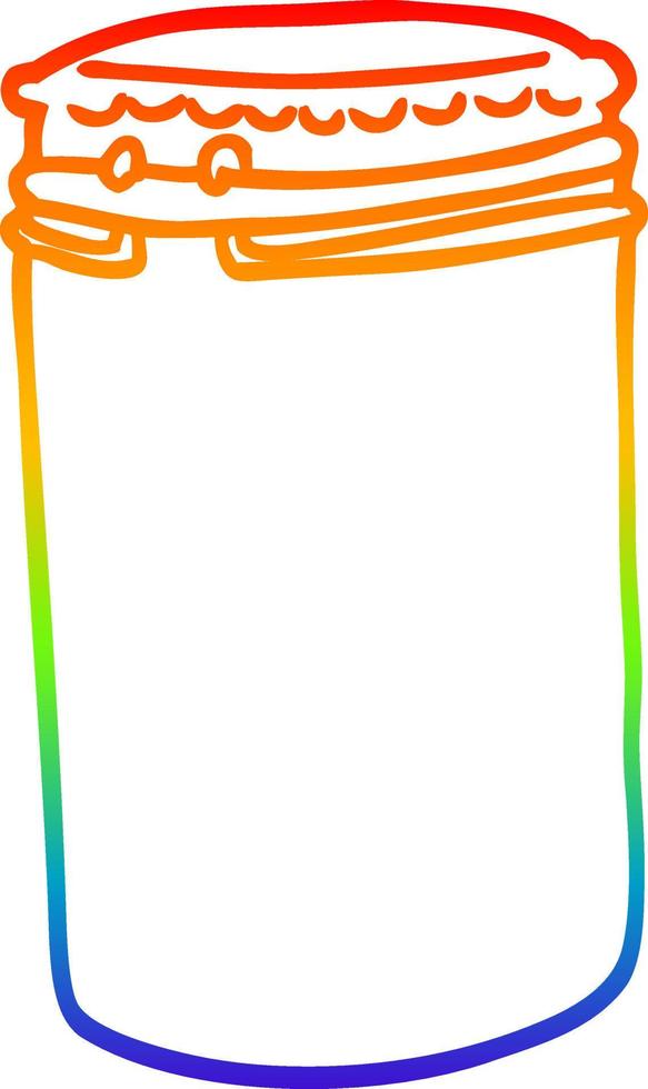 regenboog gradiënt lijntekening cartoon voorraadpot vector