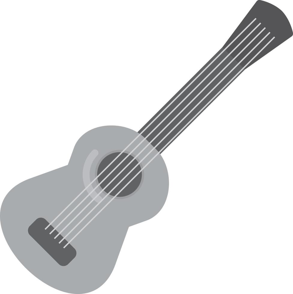 gitaar plat grijstinten vector