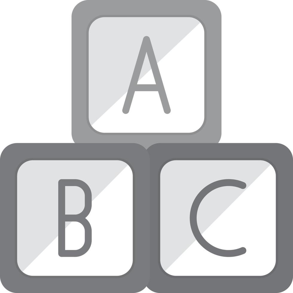 abc platte grijswaarden vector
