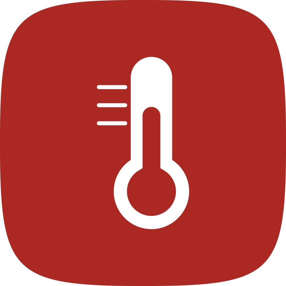 thermometer glyph ronde hoek vector