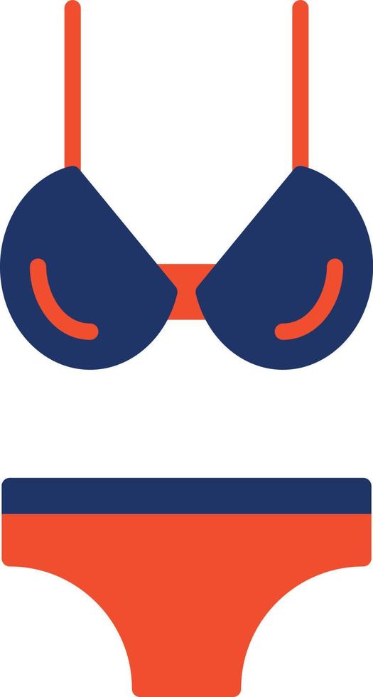 bikini kleur icoon vector