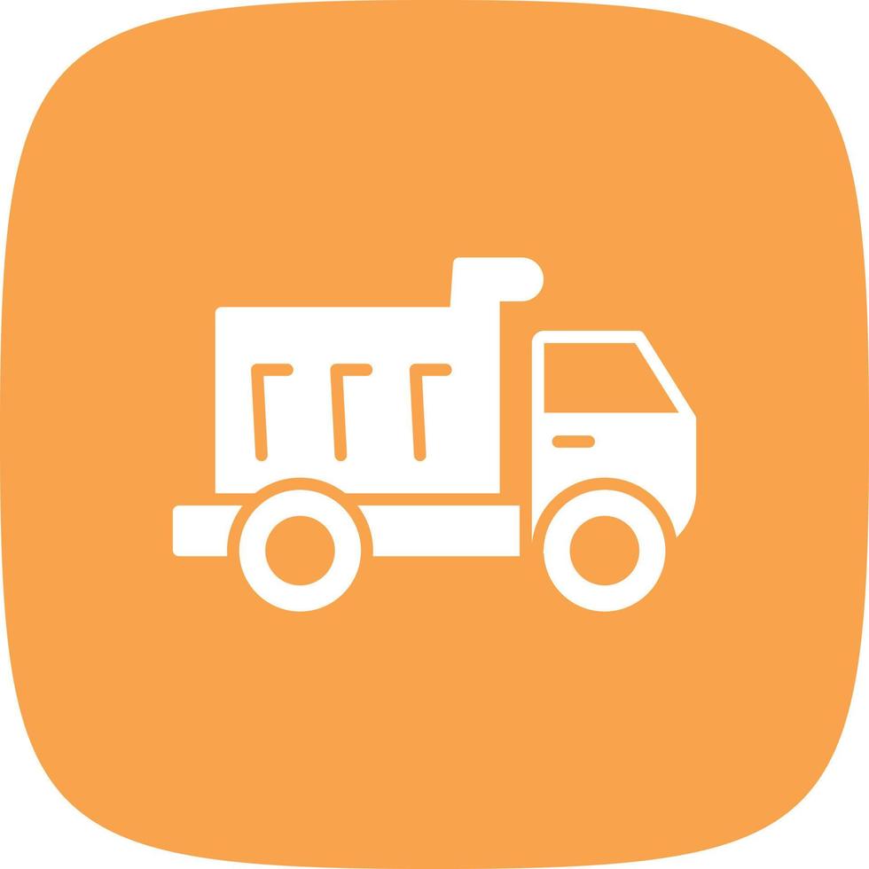 dump truck glyph ronde hoek vector