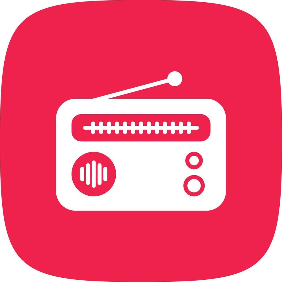 radio glyph ronde hoek vector