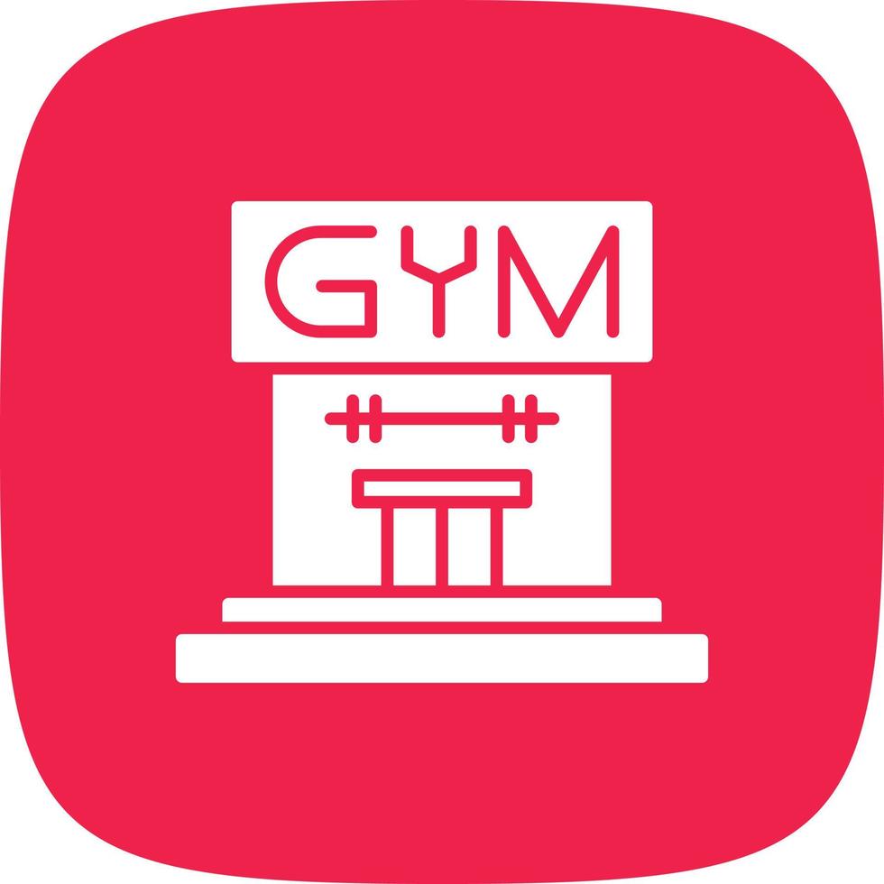 gym glyph ronde hoek vector