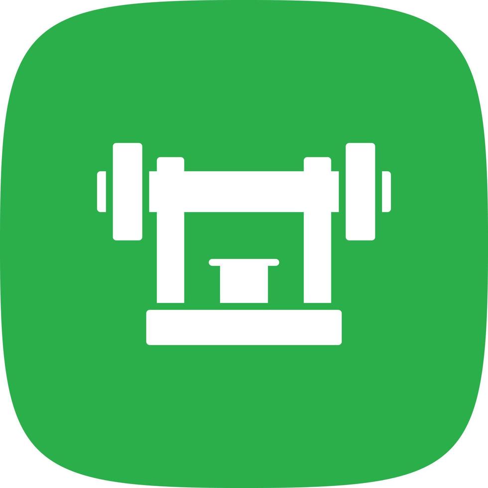 gym machine glyph ronde hoek vector