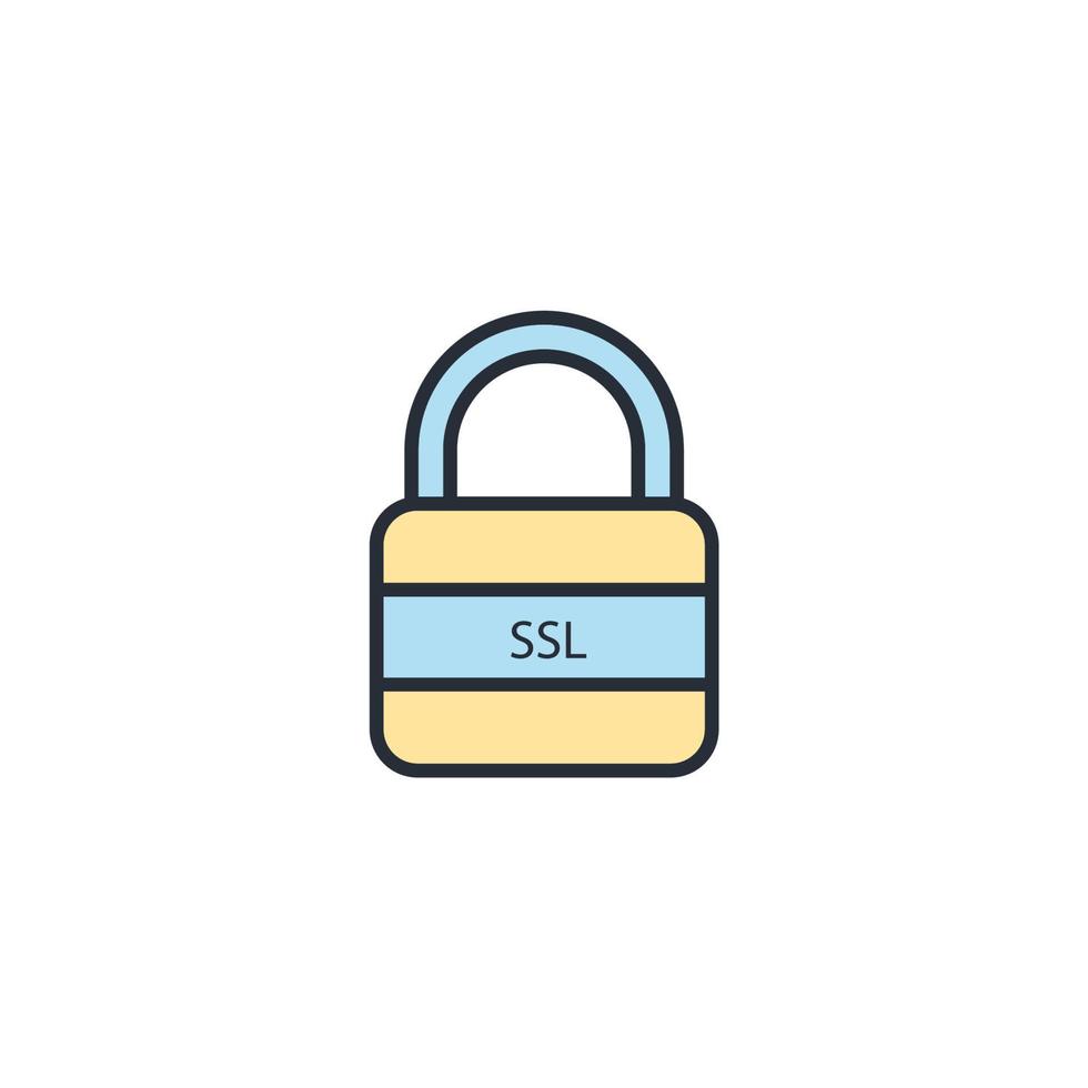 ssl-pictogrammen symbool vectorelementen voor infographic web vector