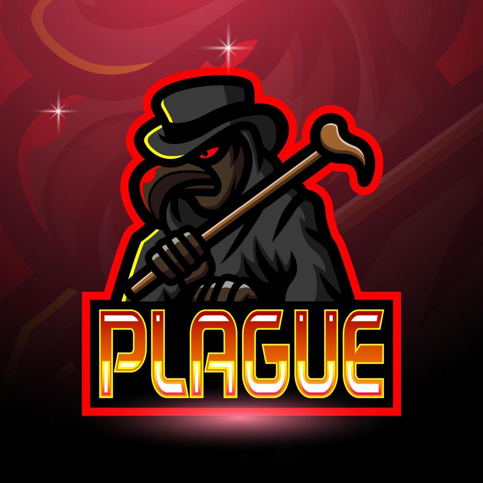 plaag esport logo mascotte ontwerp vector