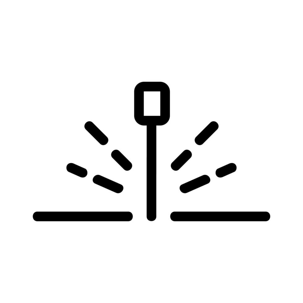 laser lassen snijden pictogram vector. geïsoleerde contour symbool illustratie vector