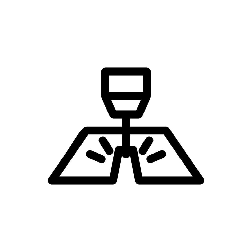 laser lassen snijden pictogram vector. geïsoleerde contour symbool illustratie vector