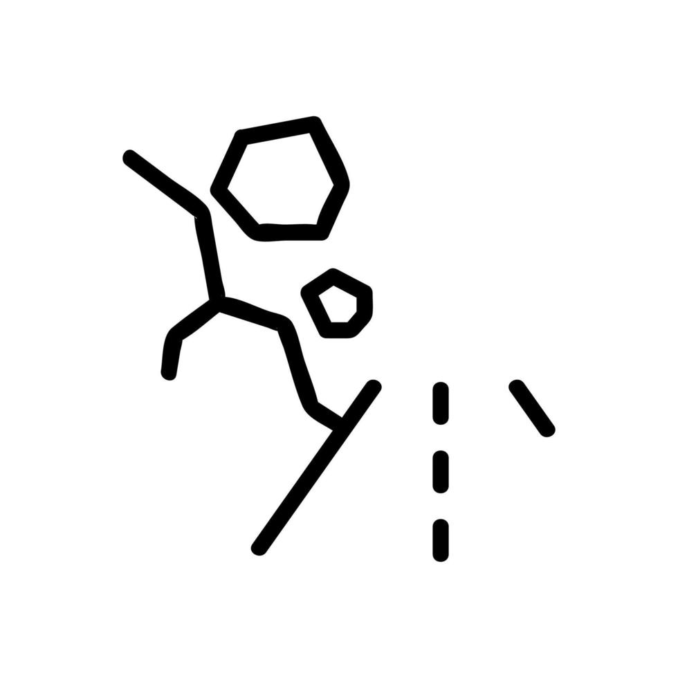 aardverschuiving pictogram vector. geïsoleerde contour symbool illustratie vector