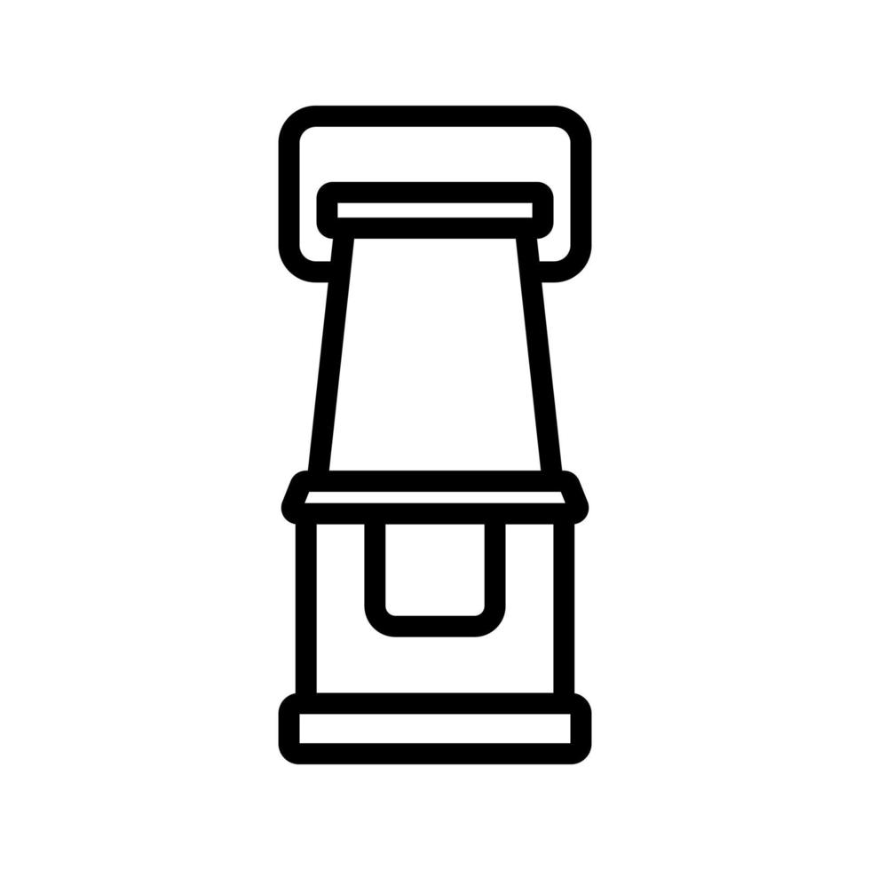 kerosine lamp met handvat pictogram vector overzicht illustratie