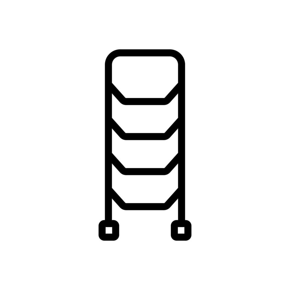 staande trap pictogram vector overzicht illustratie