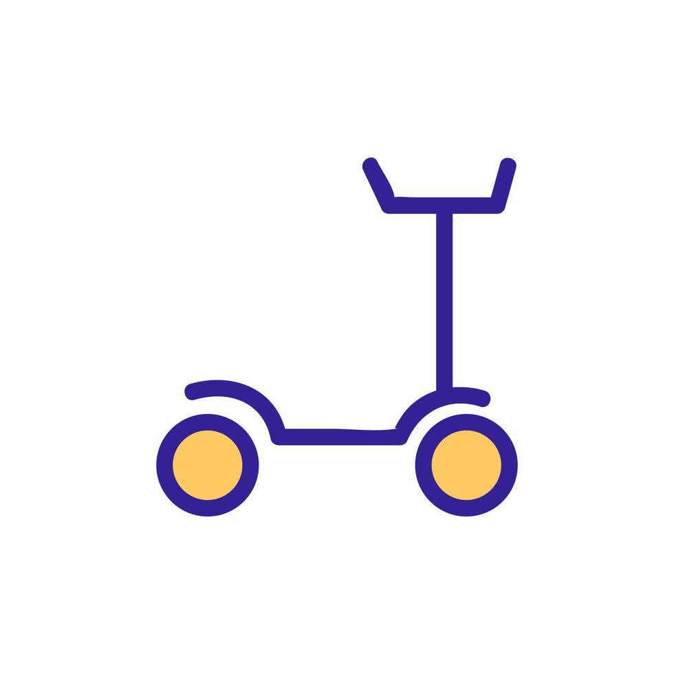 kick scooter voor kinderen pictogram vector overzicht illustratie