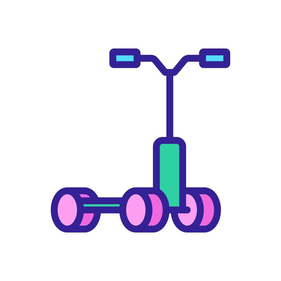 kick scooter voor kinderen pictogram vector overzicht illustratie