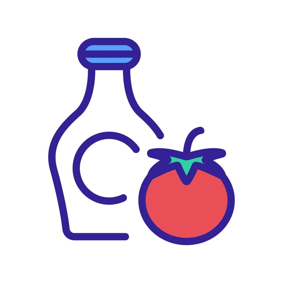 tomatensaus pictogram vector overzicht illustratie