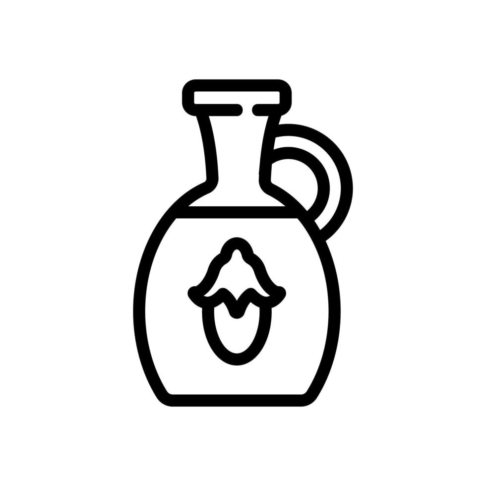 jojoba vloeibare karaf pictogram vector overzicht illustratie