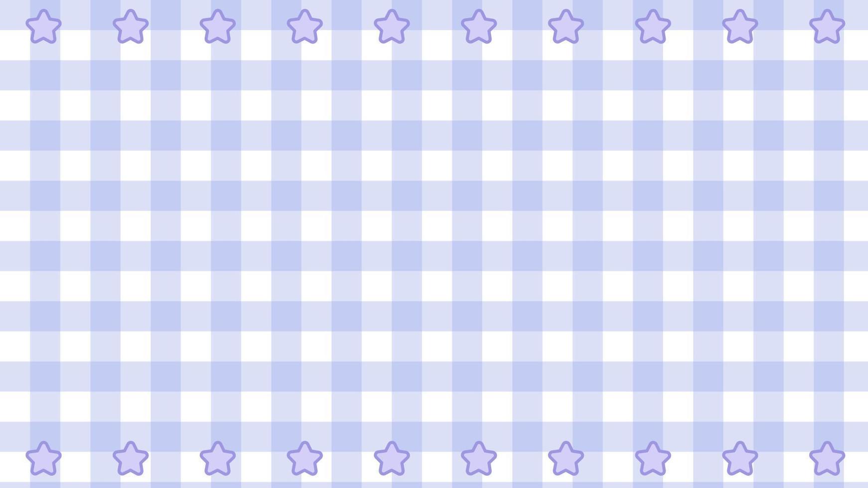 schattig paars pastel, plaid, geruit patroon met sterachtergrond, perfect voor behang, achtergrond, ansichtkaart, achtergrond vector