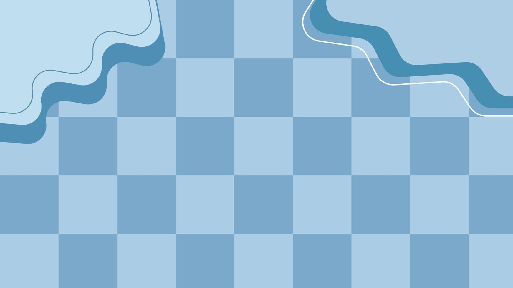 groot blauw dambord, pastel esthetische checkers frame achtergrond afbeelding, perfect voor behang, achtergrond, briefkaart, background vector