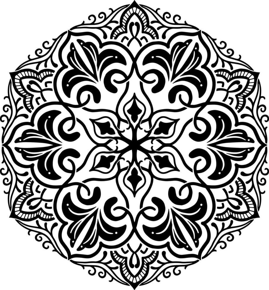 bloemenpatroon in vintage mandala-stijl voor tatoeages, stoffen of decoraties en meer. vectorillustratie. vector