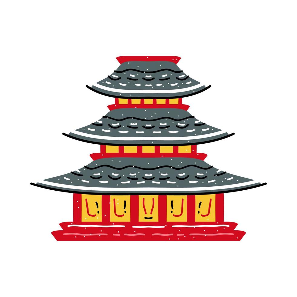 pagode icoon. cartoon illustratie van pagode vector pictogram voor web